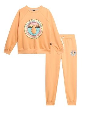 NWT- girls Volcom Kids Peach Logo Sweatshirt & Joggers. Size 4T